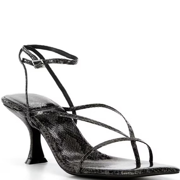 Jeffrey Campbell Shoes - Jeffrey Campbell Fluxx Kitten Heels in Grey Black Python